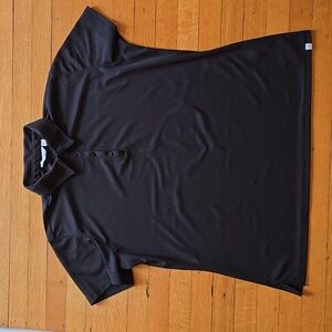 Lady Hagen, Polo Golf Shirt, Pique Rib Trim, Short Sleeve, Black, Women's XL